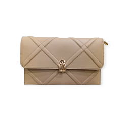 CLASP-LOCK STITCH PATTERN ENVELOPE CLUTCH