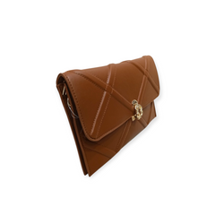 CLASP-LOCK STITCH PATTERN ENVELOPE CLUTCH