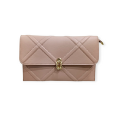 CLASP-LOCK STITCH PATTERN ENVELOPE CLUTCH