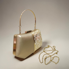 The Aura Dual-Texture Evening Clutch