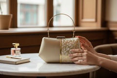 The Aura Dual-Texture Evening Clutch