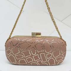 A "PYTHON-EMBOSSED" CLUTCH
