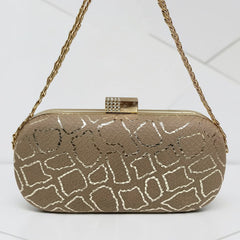 A "PYTHON-EMBOSSED" CLUTCH