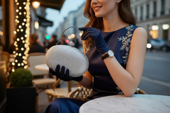 CRYSTAL LOOKLIKE OVAL CLUTCH