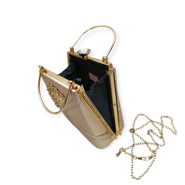 RHINESTONE EVENING FRAME BAG