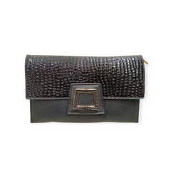 CROC-SKIN PATTERNED ENVELOPE CLUTCH