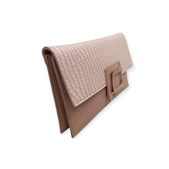 CROC-SKIN PATTERNED ENVELOPE CLUTCH