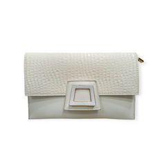 CROC-SKIN PATTERNED ENVELOPE CLUTCH