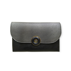 WOVEN TEXTURE ENVELOPE CLUTCH