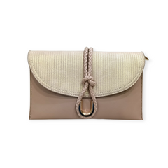 BRAIDED HANDLE ENVELOPE CLUTCH