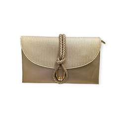 BRAIDED HANDLE ENVELOPE CLUTCH