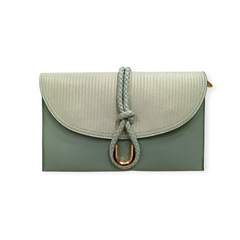 BRAIDED HANDLE ENVELOPE CLUTCH