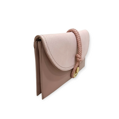 BRAIDED HANDLE ENVELOPE CLUTCH