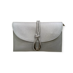 BRAIDED HANDLE ENVELOPE CLUTCH
