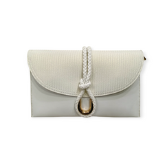 BRAIDED HANDLE ENVELOPE CLUTCH