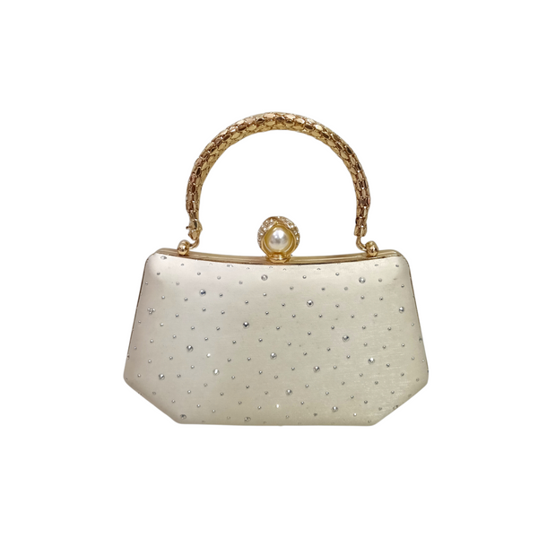 Rhinestone Pearl Embellished Clutch