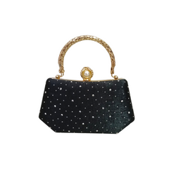 Rhinestone Pearl Embellished Clutch