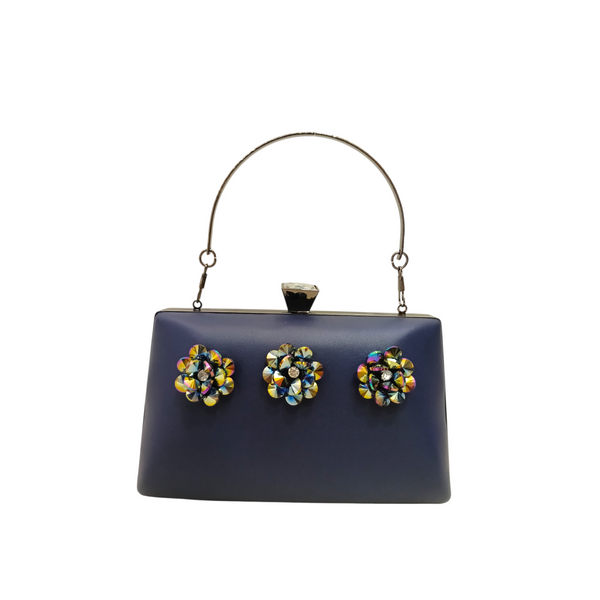Floral Crystal Box Clutch