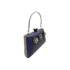 Floral Crystal Box Clutch