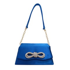 A STATEMENT SATIN POUCHETTE .