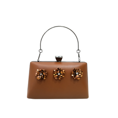 Floral Crystal Box Clutch