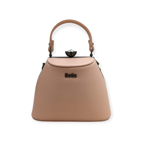 Kiss Lock Top-Handle Frame Bag