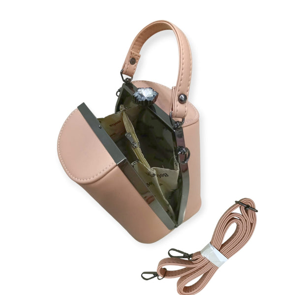 Kiss Lock Top-Handle Frame Bag