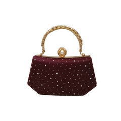 Rhinestone Pearl Embellished Clutch
