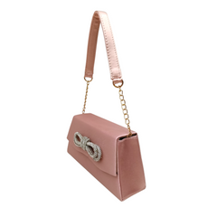 A STATEMENT SATIN POUCHETTE .