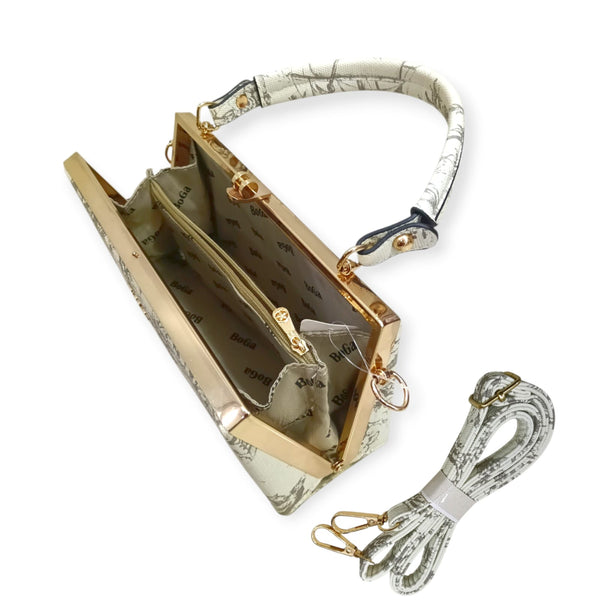 Floral Creeper Box Shape Frame Bag