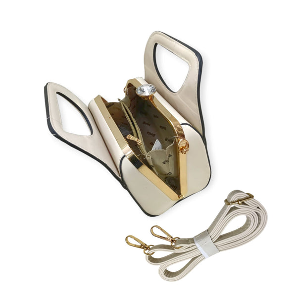 Structured D Handle Frame Bag