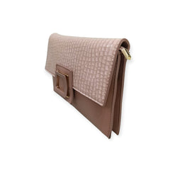 Croc-Skin Patterned Envelope Clutch