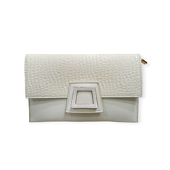 Croc-Skin Patterned Envelope Clutch